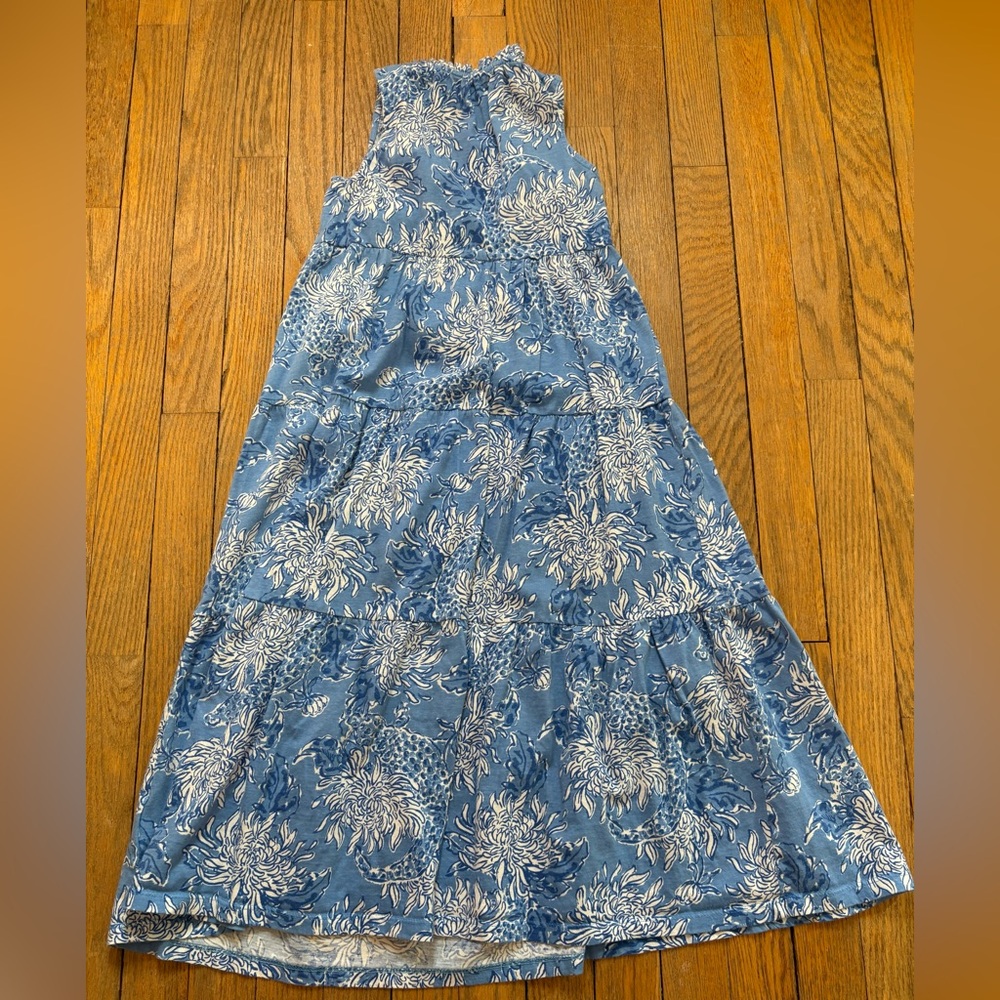 Lilly Pulitzer Girls Blue Floral Maxi Dress - Picture 3 of 3